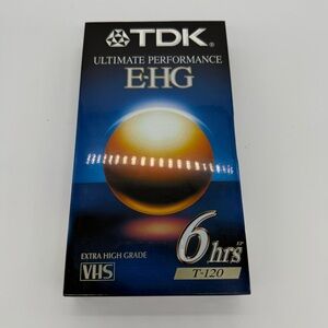TDK EHG 6-Hour VHS Tape Blank New Video Cassette